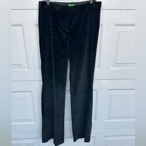 Vintage Green Label TIBI Luxury Black Wide Leg Velvet Pants Women’s Size 10